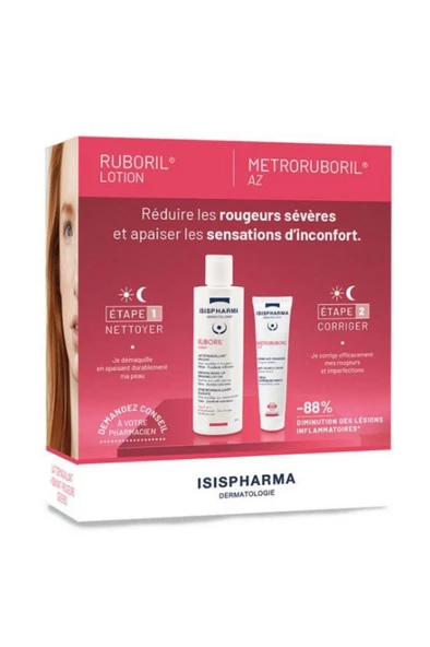 İsis Pharma Ruboril Temizleme Losyonu 250 ml + Kızarıklık Karşıtı Bakım Kremi 30 ml