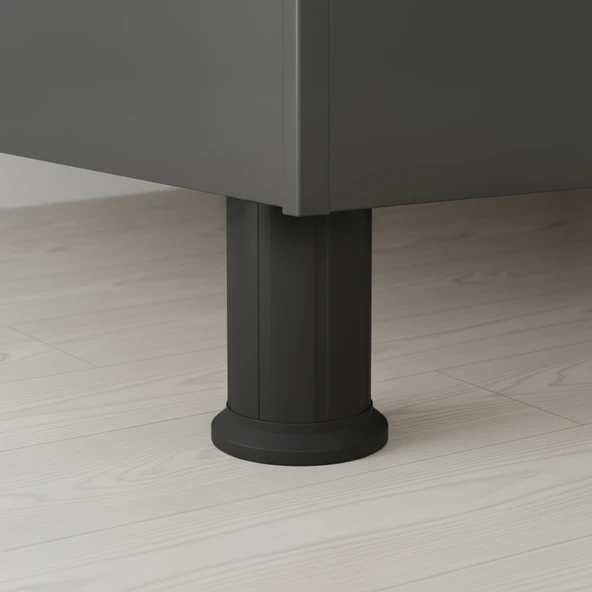 4 Adet Mobilya Baza Tv Ünitesi Yükseltme Ayağı Destek Ayağı 10 cm Siyah Plastik - Resim 2