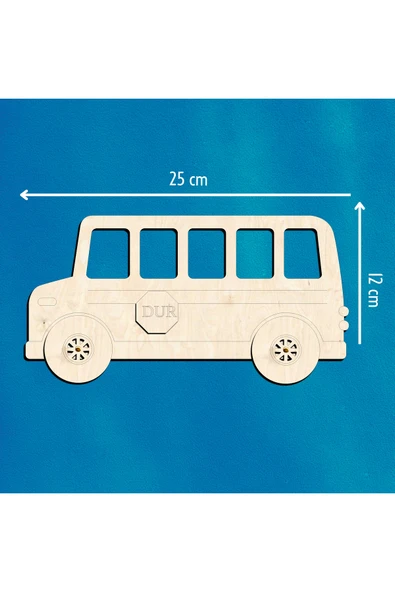 KİDEWO Otobüs Ahşap Ahşap Boyama Etkinlik Seti 20’li Eğitici Çocuk Aktivite Kreş Anaokulu Okul Öncesi - 5