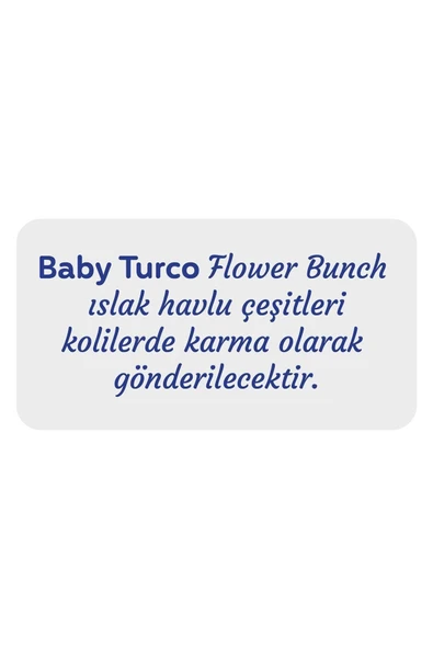 Baby Turco Flower Bunch Islak Havlu 12x90 (1080 YAPRAK) - Resim 2