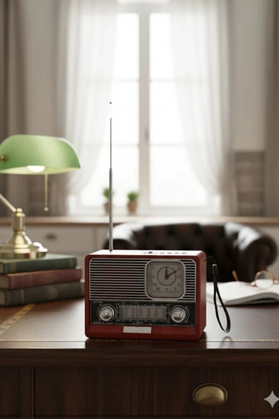 Blackbird Kahverengi Ktf-1647 Nostaljik Ahşap Görünümlü FM Radyo | USB/TF Kart MP3 El Feneri - 3