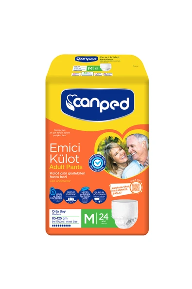 Canped Emici Külot Hasta Yetişkin Bezi M - Orta - Medium 24 Adet Fırsat Pk ürün görseli 1