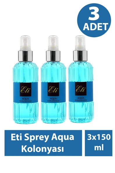 Eti Sprey Aqua Kolonyası 150 ml 3 Adet ürün görseli 1