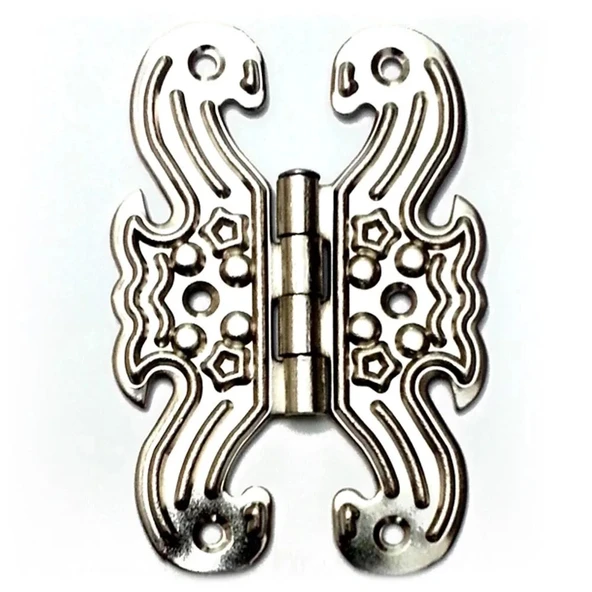 Dekoratif Sac Kelebek Menteşe - Büyük, Nikel, 100 Adet ürün görseli