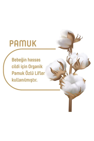 Pure Baby Organik Pamuklu Bebek Islak Havlu 90 Yaprak - Resim 2