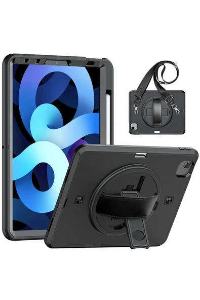 Litae Trend BFS  iPad Pro 11 (2020) Kılıf Strap-C Otterbox Tablet Kapak - Siyah ürün görseli 1