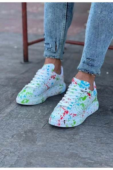 Yeşil Boyalı Erkek Casual Ayakkabı ürün görseli 1