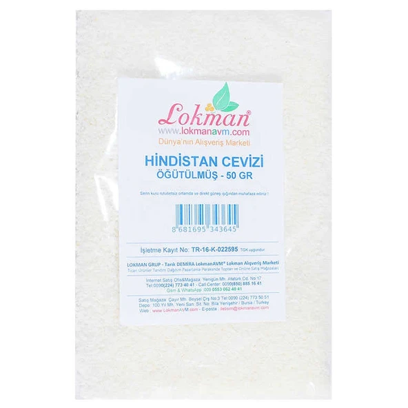 Hindistan Cevizi Öğütülmüş 50 Gr Paket - Resim 2