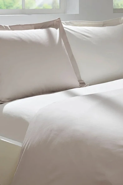 Nevresim Takımı Ranforce Çift Kişilik Kumbeji-Vanilya Colourist - Resim 3