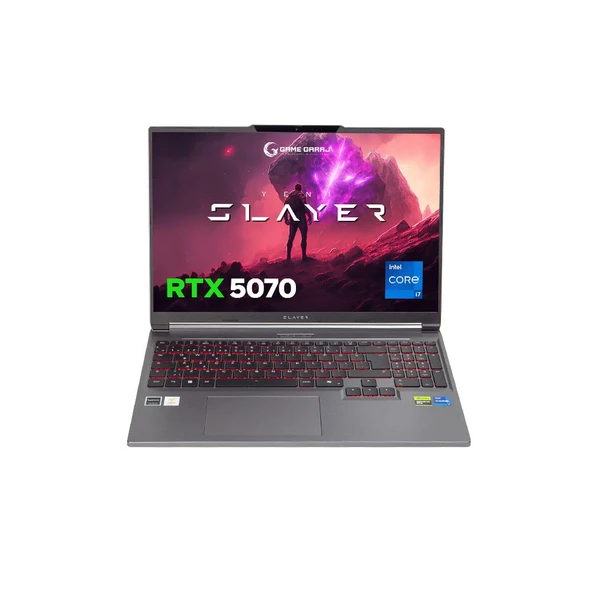 Game Garaj Slayer X7T-5070 C7 Intel Core i7 14650HX 16GB RAM 1TB SSD RTX5070 16" QHD+ 180Hz IPS FreeDOS Oyuncu Laptop