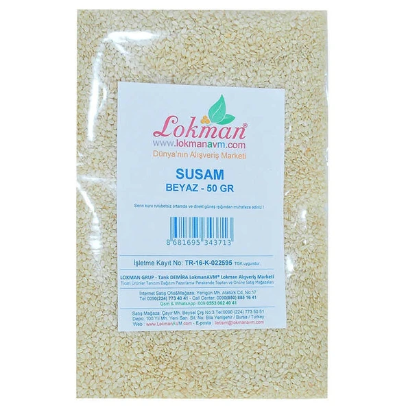 Susam Beyaz 50 Gr Paket - Resim 2