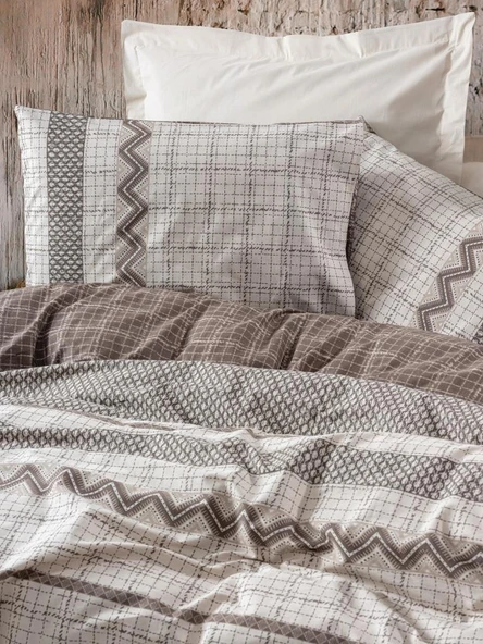 Toprak Aren Kahve Çift Kişilik Nev Takımı - Resim 2