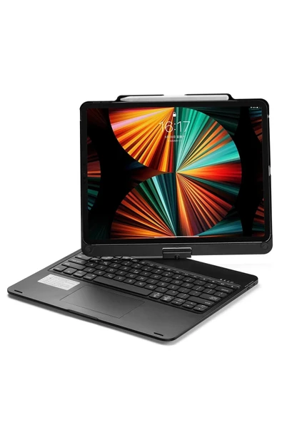 Litae Trend BFS  iPad Pro 12.9 (2021) Kılıf Magic Dönen Klavyeli Tablet Kılıf - Siyah - Resim 2