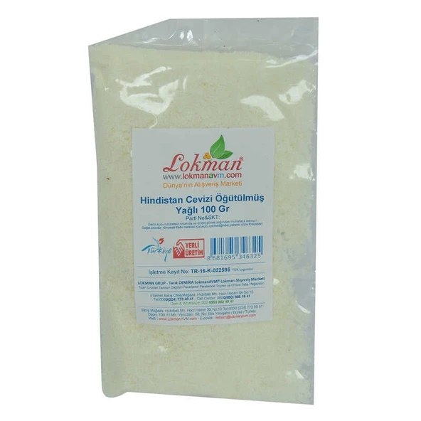 Hindistan Cevizi Öğütülmüş Yağlı 100 Gr Paket - Resim 2