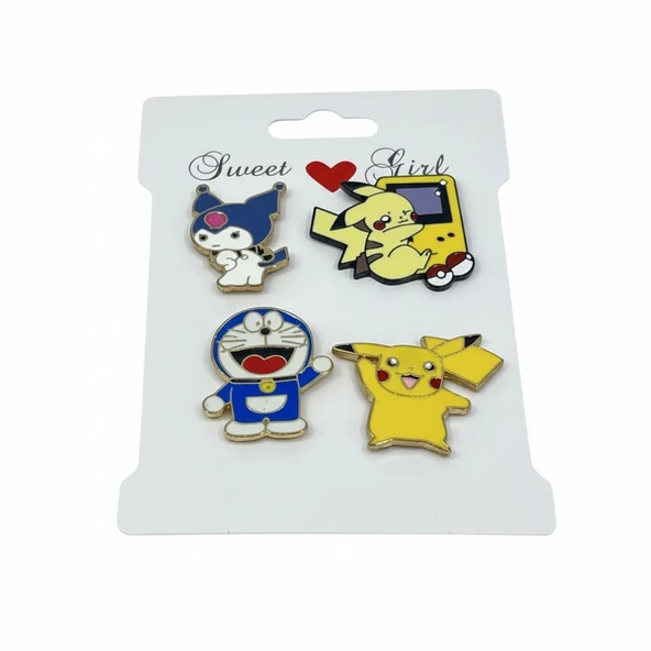 Kamp Çantası - Sırt Çantası - Terlik Süsü Charm Terlik 4'lü Jibbitz Aksesuar Model 8 - 2