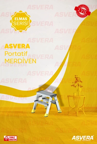 ASVERA Alüminyum 2+2 Çift Çıkışlı Merdiven – Hafif, Dayanıklı, Ev & İş Yeri Kullanımı İçin ürün görseli