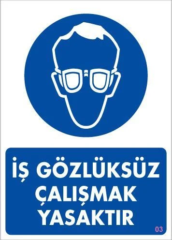 İş Koruyucu Takınız Uyarı Levhası 25x35 KOD:3 ürün görseli 1