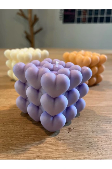 LALEZEN HOME Kalpli Bubble Kokulu Mor Mum