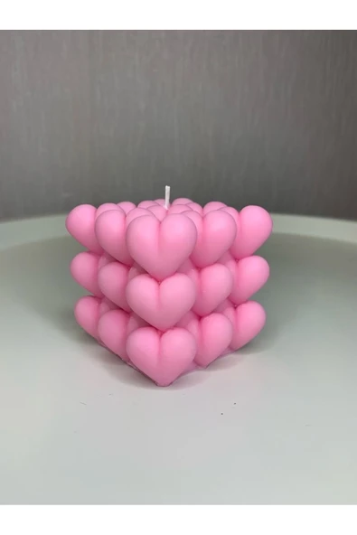 LALEZEN HOME Kalpli Bubble Kokulu Pembe Mum - 4