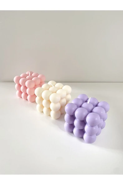 LALEZEN HOME Bubble Kokulu 3 ‘lü Mum Seti