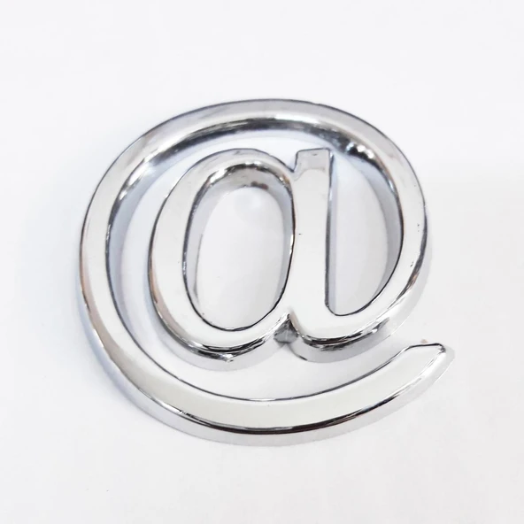 Cemax @ İşareti 3,75 cm Krom Yapışkanlı ürün görseli 1