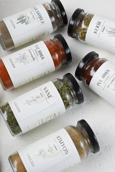 LALEZEN Çekirdek Aile Baharat Seti ( CAM KAVANOZ) - 4