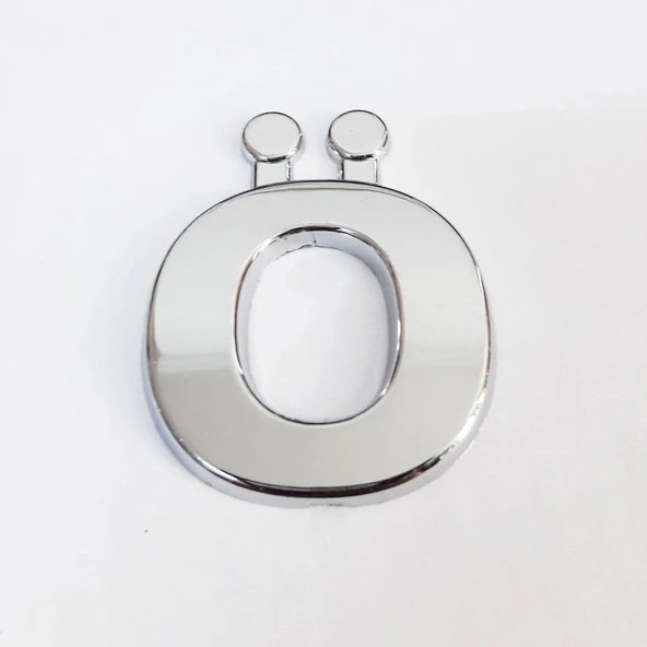 Cemax Ö Harfi 3,75 cm Krom Yapışkanlı ürün görseli 1