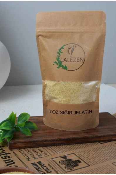 LALEZEN Toz Sığır Jelatin 100 G  (% 100 Saf Sığr Domuz Içermez) Powdered Gelatin -????????? ??? ?????