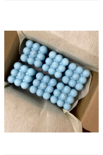 LALEZEN HOME 6 Adet Kokulu Bubble Mavi Mum