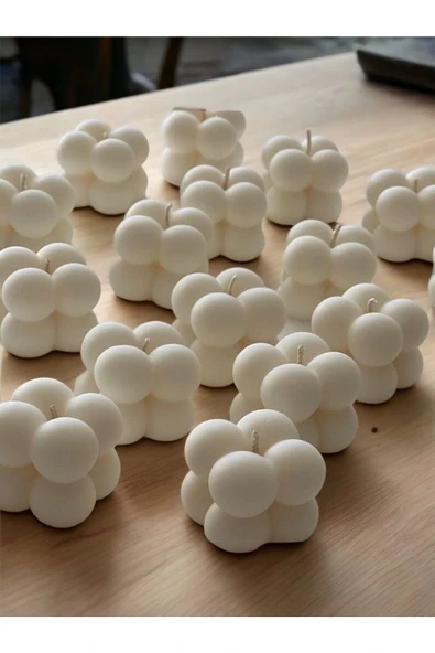 LALEZEN HOME 20 Adet  Özel Mini Bubble Mum Davet Söz Nişan Kına Düğün Nikah  Hediyelik - 2