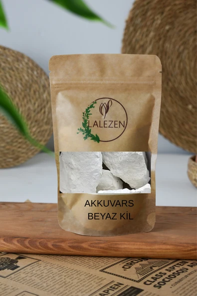 LALEZEN Yenilebilir Akkuvars Kil - Beyaz Ural Kesek Tebeşir Kil 500 Gr