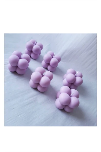 LALEZEN HOME Mor Mini Bubble Kokulu Mum 20 Adet