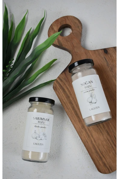 LALEZEN Sarımsak Tozu 100 gr - Soğan Tozu 100 gr 2 li SET (cam kavanoz) - Resim 2