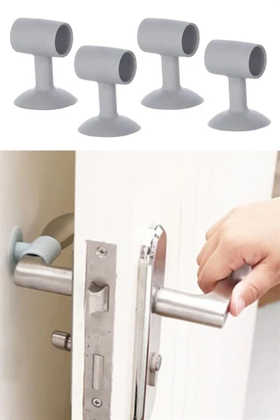 4 Adet Çok Amaçlı Vakumlu Kapı Stoperi,Kablo Organizeri,Telefon Sabitleyici (5284) - Resim 9