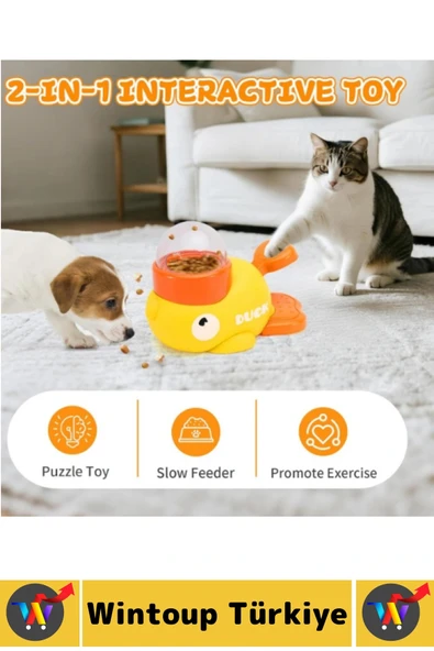 Pet İlgi Çekici Zihinsel Gelişim Yavaş Yeme Alışkanlığı İnteraktif Kedi Köpek Ödül Maması Oyuncağı - Resim 3