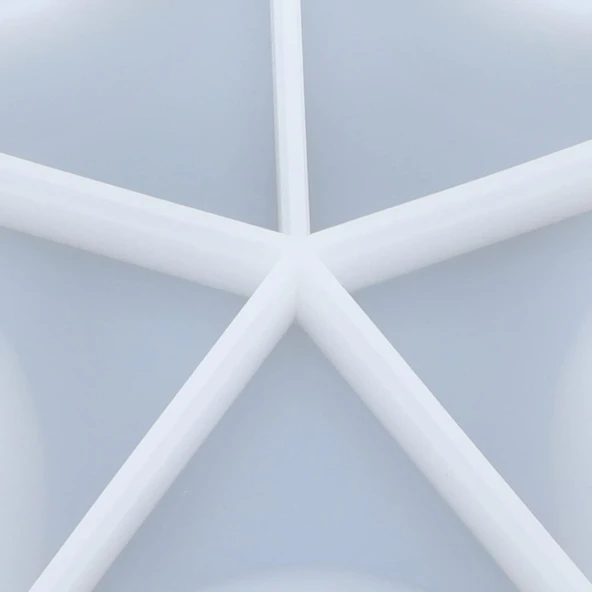 Silikon Yıldız Kase Kalıbı - Epoksi, Beton ve Alçı için Dekoratif Tepsi & Çerezlik Kalıbı - 6