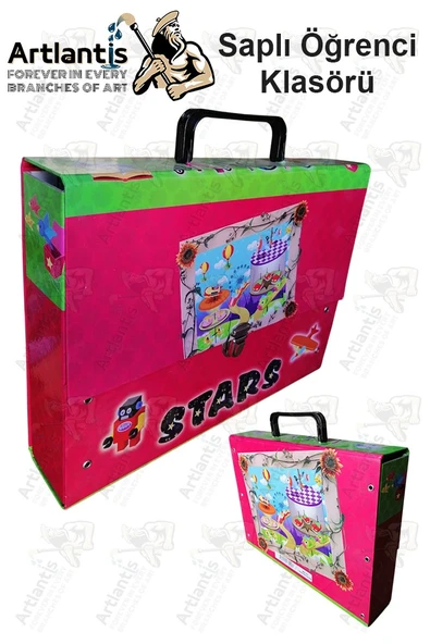 Saplı Klasör 1 Adet Kolplu Klasör Öğrenci Klasörü 32x24x7 cm Saplı Çanta Saplı Dosya Okul Sınıf - 8