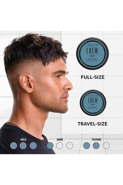 American Crew Men Fiber Güçlü Tutuşlu Mat Saç Şekillendirici Set 85GR + 50GR - 3