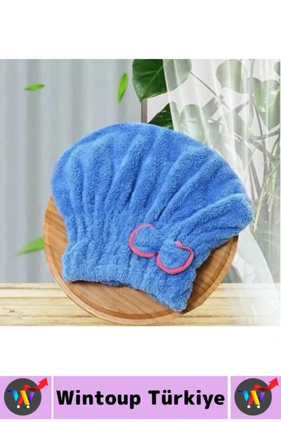 Her Baş Ölçüsüne Uyumlu Esnek Yüksek Hızlı Emici Banyo Havuz Duş Mikrofiber Havlu Saç Kurutma Bonesi - Resim 5