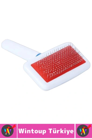 Evcil Hayvan Hijyenik Tüy Toplama Bakım Temizlik Küçük Irk Köpek Kedi İnce Telli Tarama Fırçası - Resim 4
