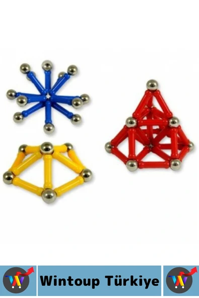 Eğitici Motor Beceri El Göz Koordinasyonu Geliştiren Eğlenceli Çocuk Manyetik Lego Seti 37 Parça - Resim 4