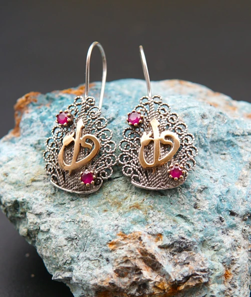 925 Ayar Gümüş Telkari Kadın Küpe skü00019 - Resim 5