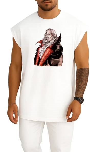 Oversize Count Dracula İllustration, Castlevania Göğüs Tasarımlı Atlet ürün görseli