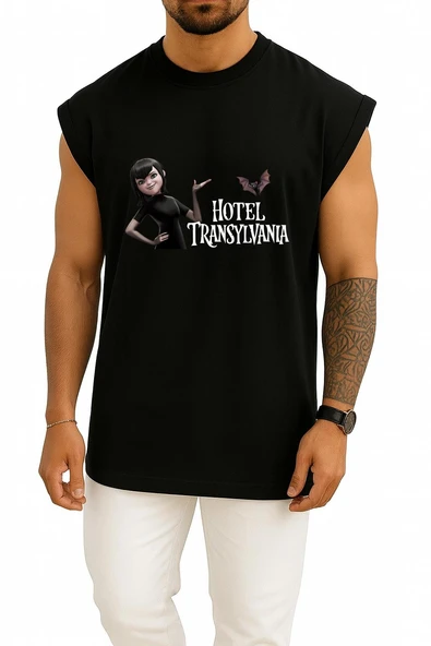 Oversize Mavis Count Dracula Hotel Transylvania Göğüs Tasarımlı Atlet - Resim 11