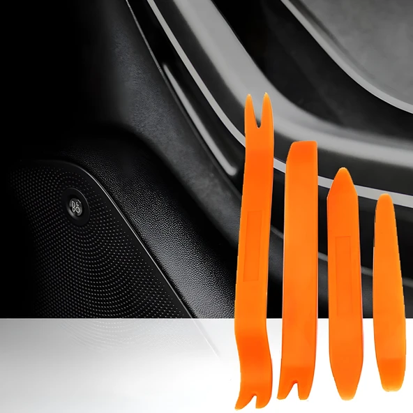 Mega Oto Market 4 Parça Turuncu Taşınabilir Trim Sökme Aparatı - 7