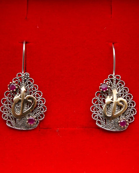 925 Ayar Gümüş Telkari Kadın Küpe skü00019 - Resim 3