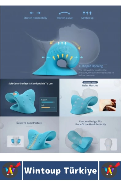 Premium Boyun Omuz Sırt Sertlik Gerginlik Ağrı Azaltan Gevşetici Rahatlatıcı Yastık 20 X 15 X 12 Cm - Resim 2