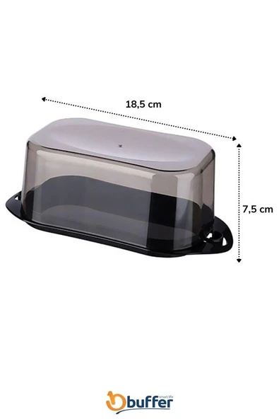 Kilitli Plastik Kapaklı Kahvaltılık Tereyağlık Peynirlik Erzak Saklama Kabı Ap-9428 (5284) - Resim 5