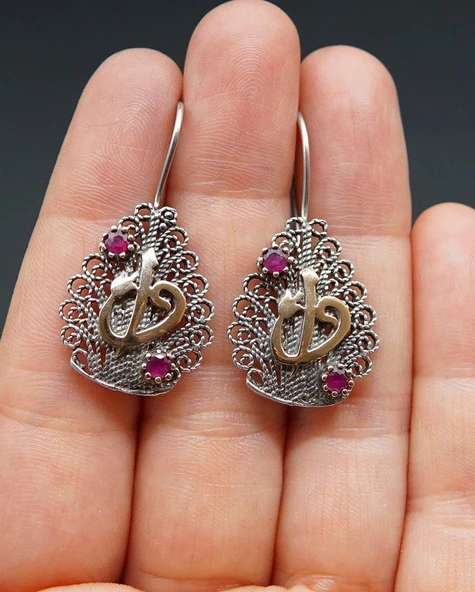 925 Ayar Gümüş Telkari Kadın Küpe skü00019 ürün görseli 1