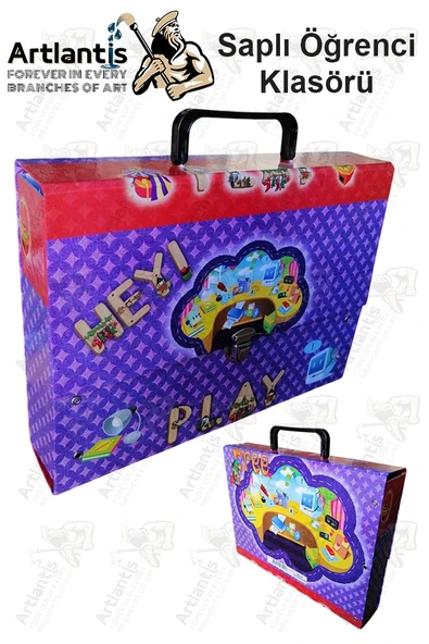 Saplı Klasör 1 Adet Kolplu Klasör Öğrenci Klasörü 32x24x7 cm Saplı Çanta Saplı Dosya Okul Sınıf - 7